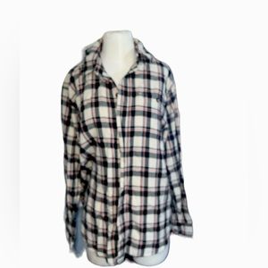 ☠️5/$20☠️BLUE MOUNTAIN | LONG SLEEVE PLAID BUTTON DOWN FLANNEL MENS SHIRT SZ MED